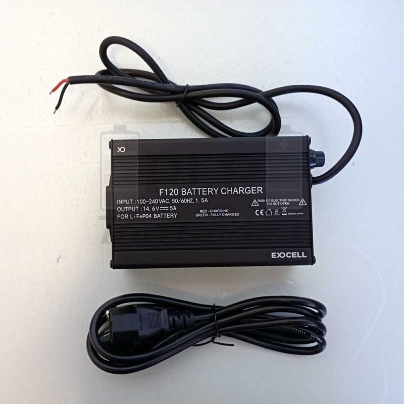 Exocell LiFePo4 14.6V 5.0A Charger - F-120 EU30