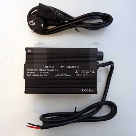 Cargador Exocell LiFePO4 14.6V 15A | Comprar Online | PLP Batteries