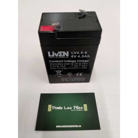 Batería AGM Liven 6V 4.5Ah | Comprar Online | PLP Batteries