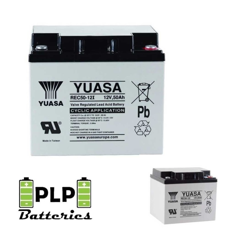 Yuasa AGM 12V 50Ah REC50-12 wheelchair battery