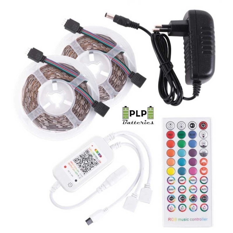 Strip Kit 72W 3.000Lm 300 LEDs RGB Transformer, Controller, Bluetooth Control IP25 40.000H