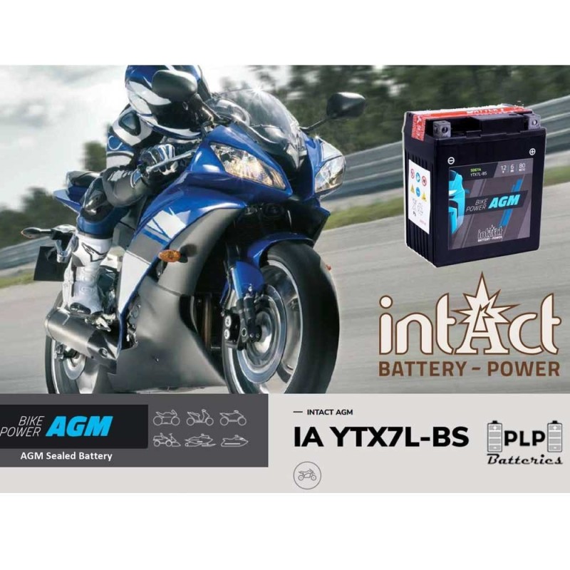 Batería Moto INTACT YTX7L-BS 12V 6Ah | Comprar Online | PLP Batteries
