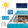 Photovoltaic solar energy kit for caravans, vans or motorhomes