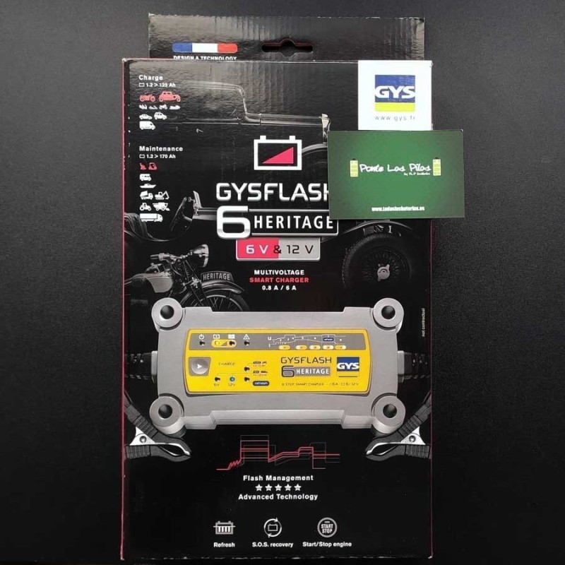 Charger GYS Heritage 6 - 6v/12V - 0.8A/6A