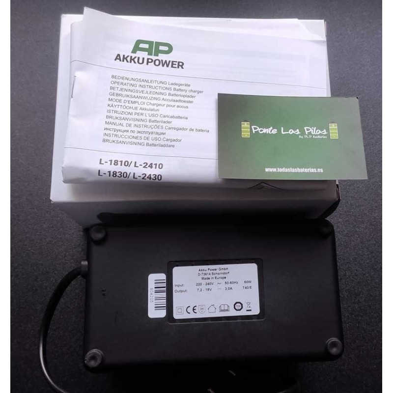 Cargador AP L1830 7.2V-18V | Comprar Online | PLP Batteries