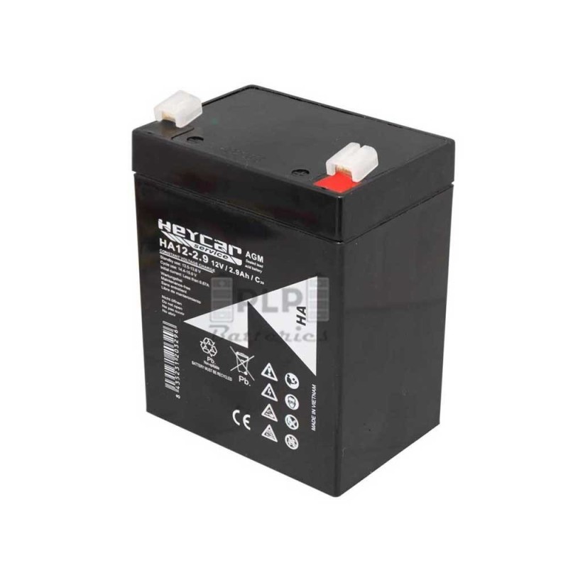 Heycar HA12-2.9Ah AGM 12V 2.9Ah AGM Lead Acid Battery