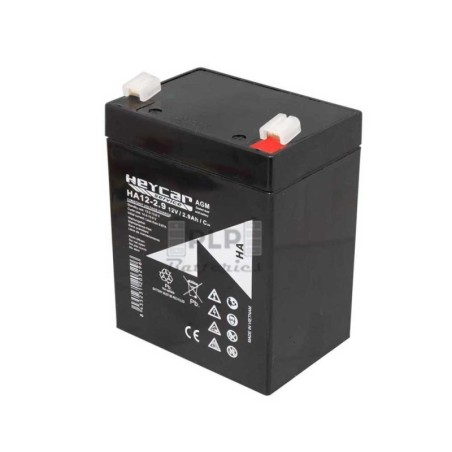 Heycar HA12-2.9Ah AGM 12V 2.9Ah AGM Lead Acid Battery