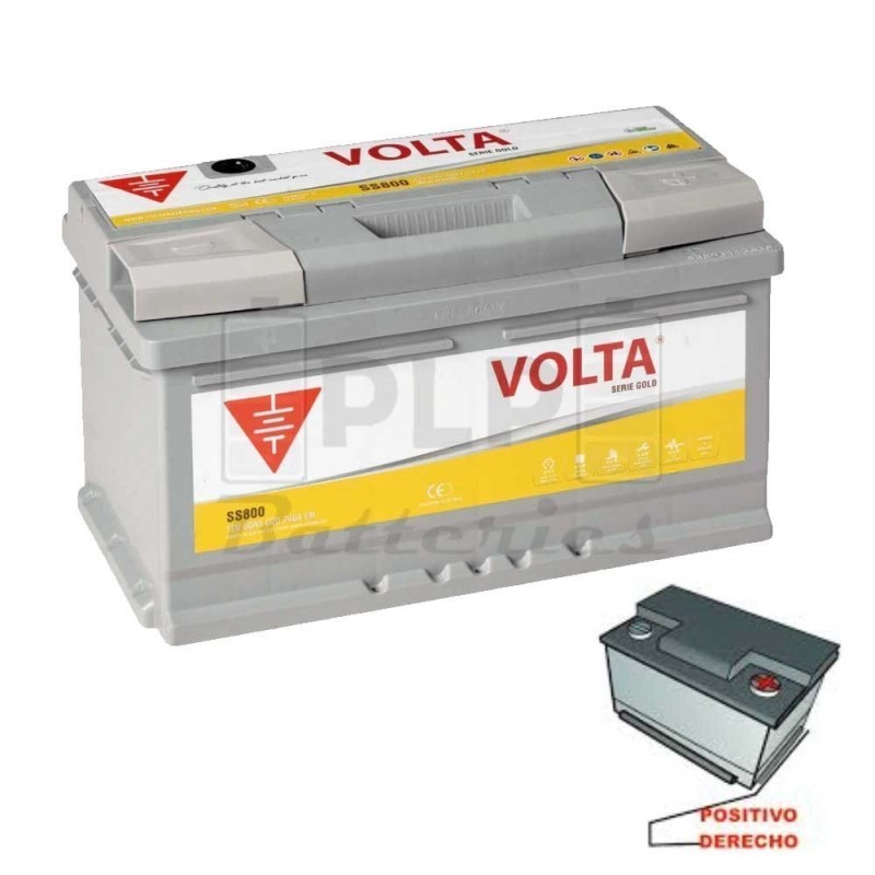 Car Battery Start Stop EFB 12v 80Ah 740A EN Volta - SS800D