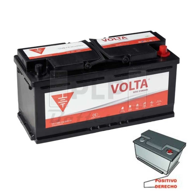 Batería Coche Volta L1100D 110Ah | Comprar Online | PLP Batteries
