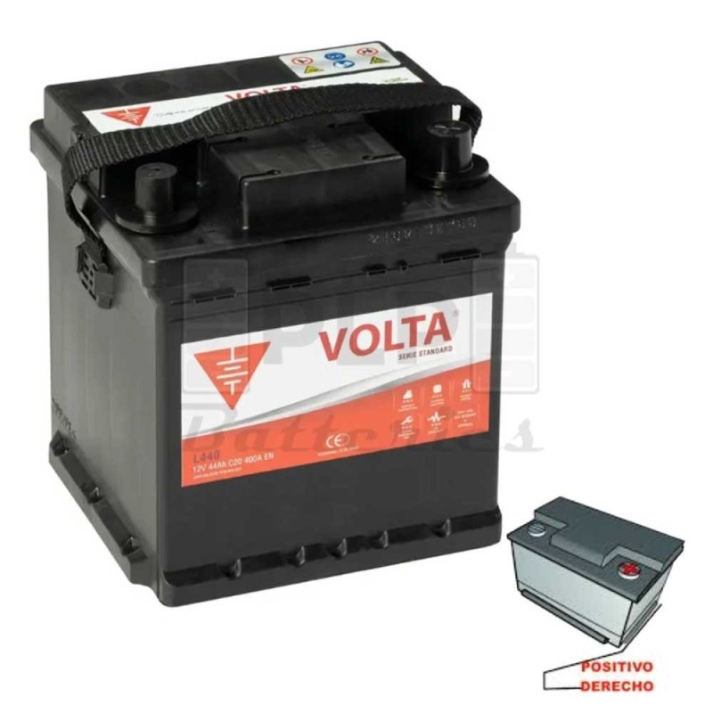 Batería Coche Volta L440D 44Ah | Comprar Online | PLP Batteries