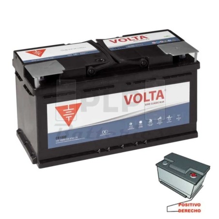 Car Battery 12v 100Ah 870A EN Blue Volta - CB1000D