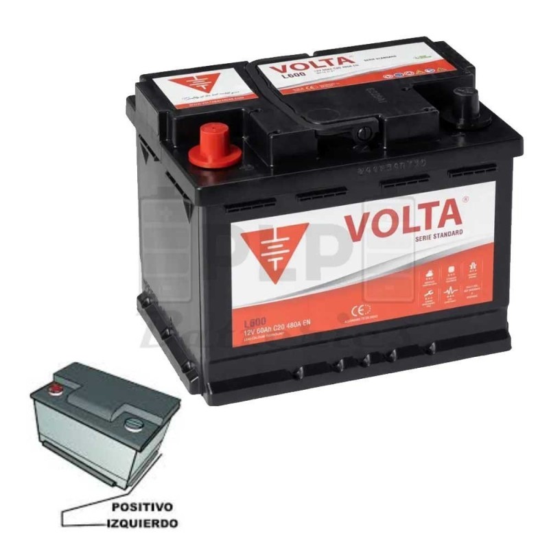 Car Battery 12v 60Ah 480A EN Standard Volta - L600I