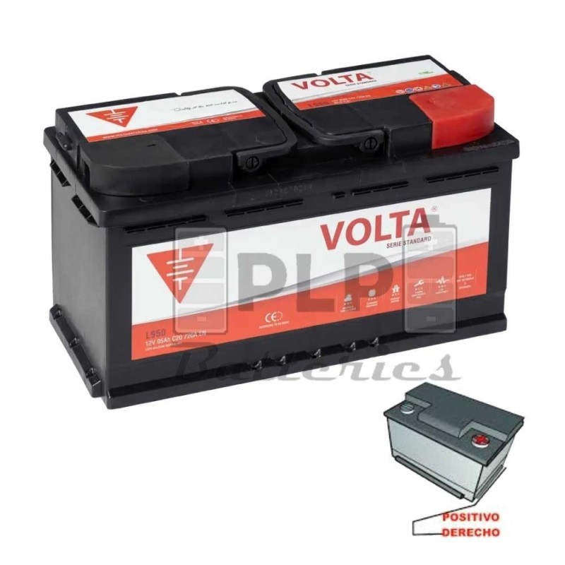 12v 95Ah 720A EN Standard Volta L950D Car Battery