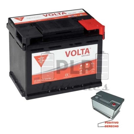Car Battery 12v 55Ah 460A EN Classic Volta C550D