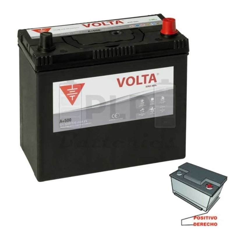 Car Battery 12v 50Ah 450Ah EN Asia Plus Volta A+500D