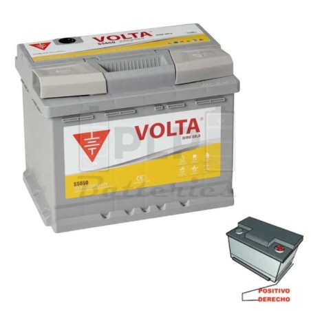 EFB 12v 65Ah 650 A EN Volta SS650D 12v 65Ah EN Volta Start Stop Car Battery