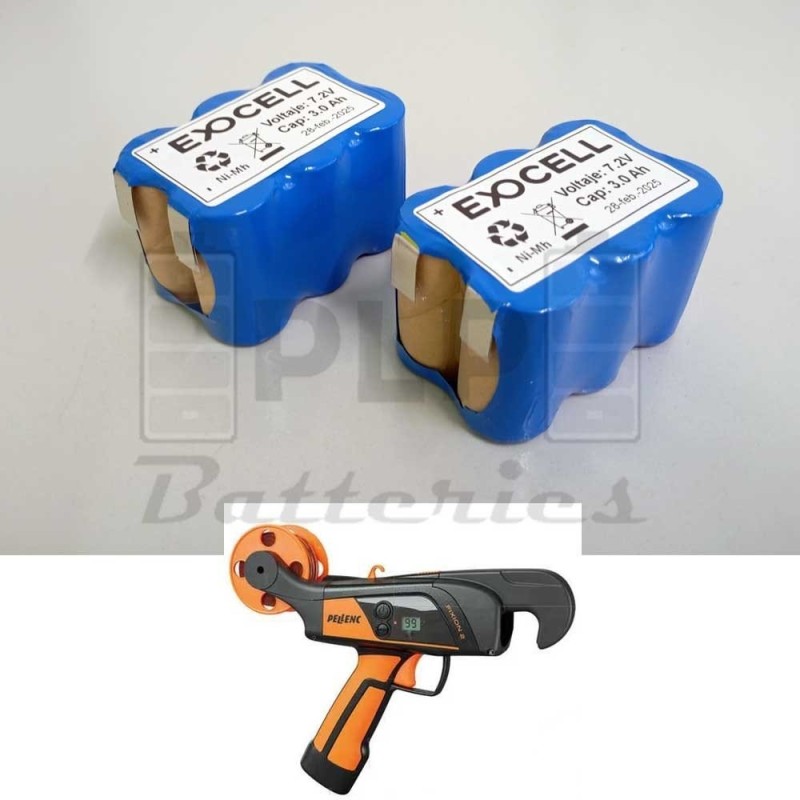 Battery Compatible with Pellenc Fixion - 7.2 V 3.0Ah X2 - Ni-Mh