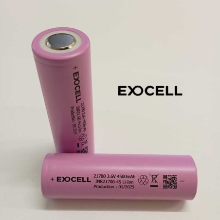 Célula Litio EXOCELL 21700 4500mAh | Comprar Online | PLP Batteries