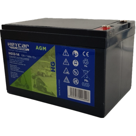 Batería AGM Heycar HG12-14 EV 14Ah | Comprar Online | PLP Batteries