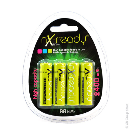 Acumuladores AA Ni-Mh 2.4Ah Blister x4 | Comprar Online | PLP Batteries