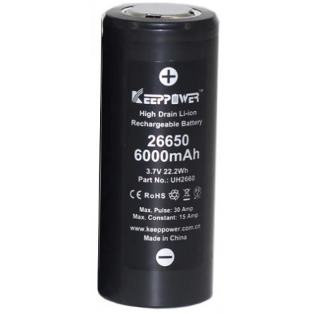 Célula Litio Keep Power 26650 6000mAh | Comprar Online | PLP Batteries