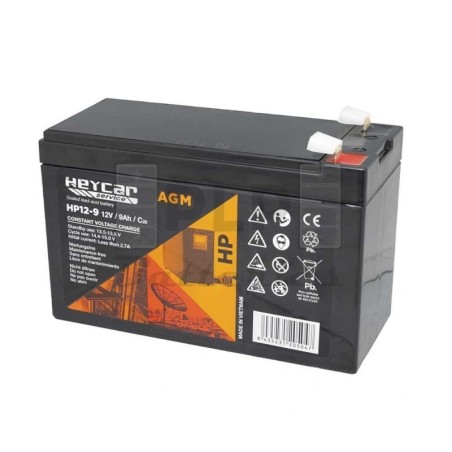Batería AGM Heycar 12V 9Ah SAI | Comprar Online | PLP Batteries