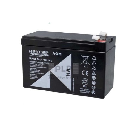Batería AGM Heycar 12V 9Ah | Comprar Online | PLP Batteries